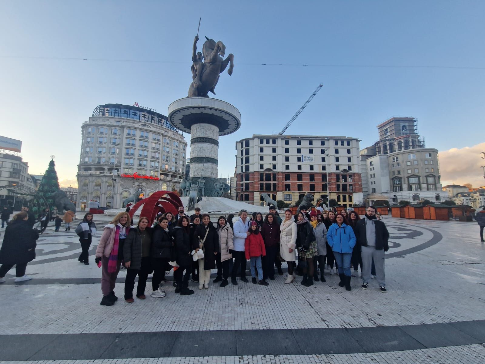 Tourists from Turkey exploring Skopje and Europe